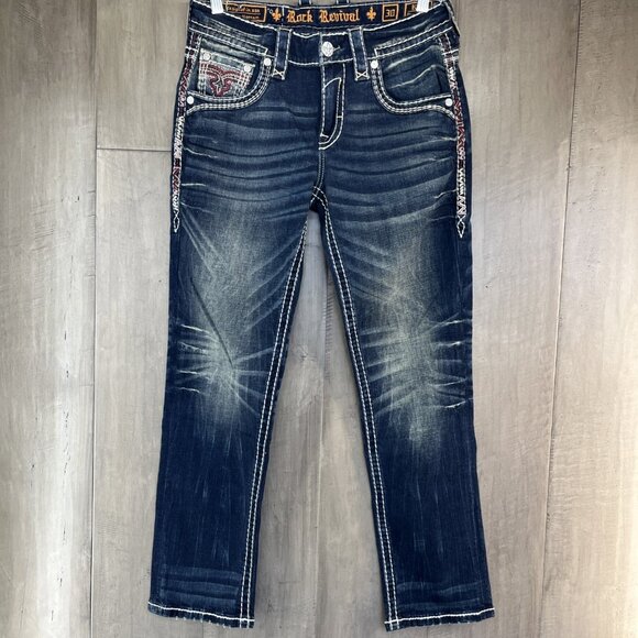 Rock Revival Men's Distressed Denim Jeans 